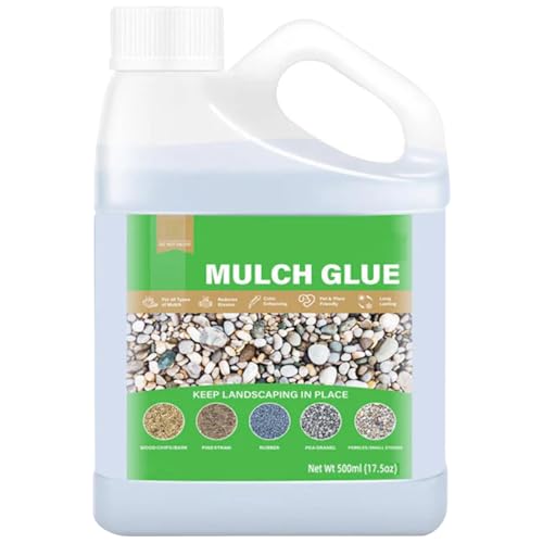 Long Lasting Epoxy Mulch Glue for Landscaping, Outdoor Landscape Lock Down Rock Glue, Fast-Drying Gravel Binder for Rocks & Small Pebbles, for Outdoor Landscape Walkways, Yards, Patios(500ml)