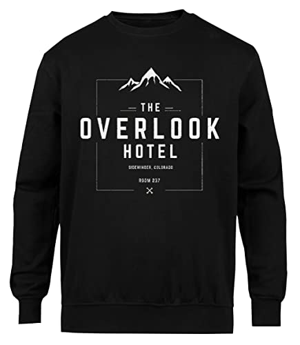 Suzetee The Overlook Hotel - Modern Vintage Logo Schwarzer Unisex-Pullover Mit Rundhalsausschnitt