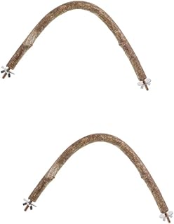 Balacoo 2 Pcs Stand up Parakeet Natural Wood Stand Natural Wood Bird Perch Bird Grinding Stand Paw Grinding Stick Bird Cage Perch Bird Branches Toys Parrot Cage Pet Supplies Sports Wooden