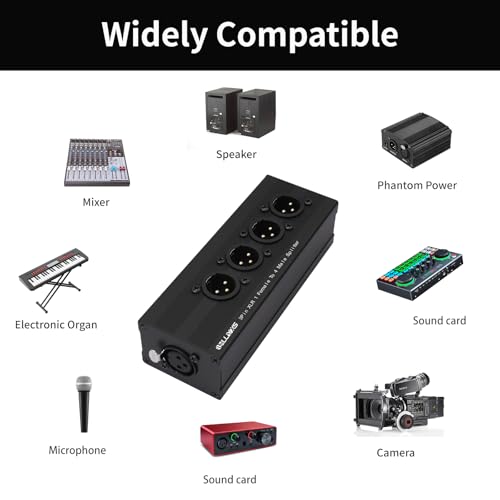 Divisor XLR 3 pines 1 hembra a 4 macho, 10% de descuento