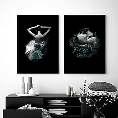 Amazon アートパネル抽象的な女性のポスター緑の植物の葉キャンバス絵画インテリアイラストアートパネルプリントリビングルームの装飾のための北欧の壁の写真 40x60cmx2 フレームレス ウォールステッカー オンライン通販 Amazon アートパネル抽象的な女性のポスター緑の植物の葉キャンバス絵画インテリアイラストアートパネルプリントリビングルームの装飾のための北欧の壁の写真 40x60cmx2 フレームレス ウォールステッカー オンライン通販