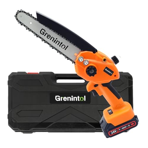 Grenintol Mini Kettensäge mit Akku, 8 Zoll 6000mAh Kettensäge Elektro mit...
