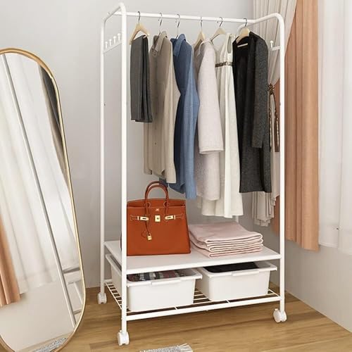 Porte-vêtements gain de place contre le désordre du couloir