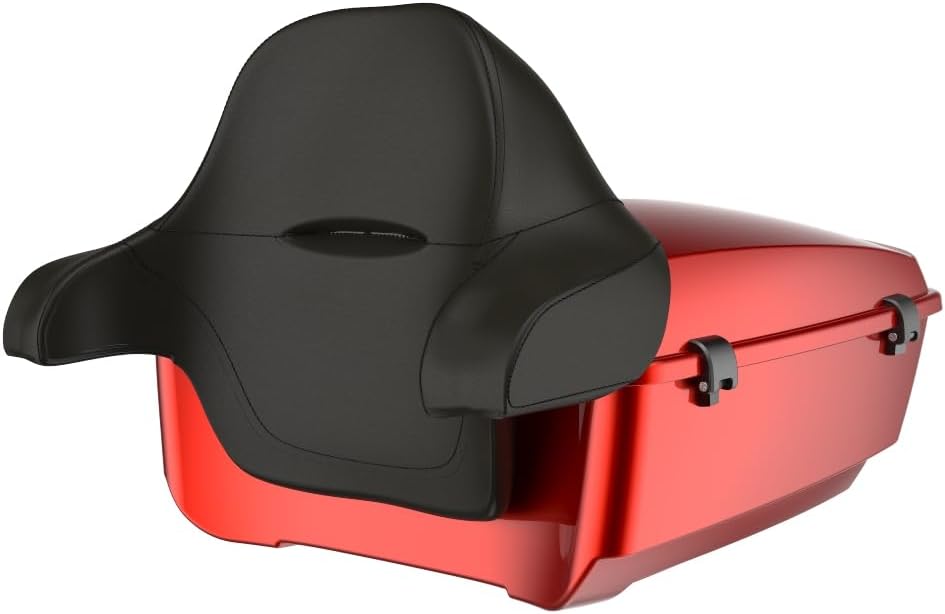 Advanblack King Tour Trunk Pack, Black Mount Bracket & Top Luggage Rack Fit for 2009-Later Harley Touring, Road Glide, Street Glide Special, Road King, Electra Glide