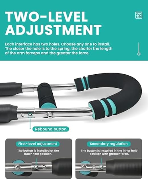 Twister Arm Trainer, 60-110lb Portable Chest Workout Equipment, Detachable Spring Exerciser for Home/Office Fitness - Build Arm, Chest & Shoulder Muscle for Men and Women