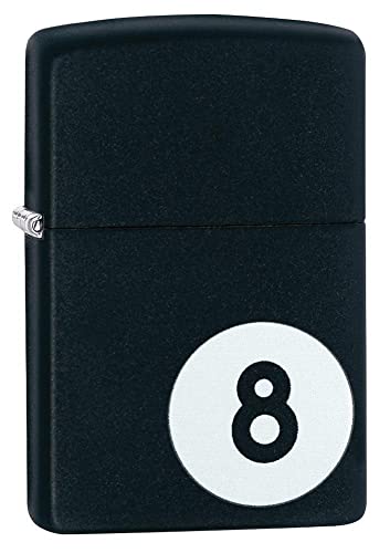 Zippo 8 Ball Nero Opaco Leggero (Set Da 6)