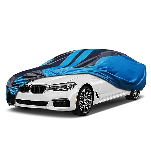 Image of Kaugung Car Cover Waterproof Custom Fit BMW 5 Series 528i 530i(1995-2025), Full Exterior Cover for Automobiles Lightweight Resistant Outdoor Sun UV Rain Dust Snow Wind Protection.