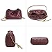 Joryin Woven Women's Crossbody Bag & Evening Purse, Trendy Dumpling Clutch & Hobo Cloud Shoulder Bag Trendy Dumpling Clutch Vegan Leather, Wine