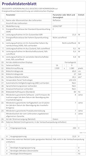 REFLEXION LDDX27IBT Smart LED Fernseher, LG webOSHub, 69 cm/27 Zoll, Rahmenloser Wohnwagen/Wohnmobil/Camping/Caravan/Boot/LKW TV, Slimline, 12/24/230 Volt, Full HD, Triple Tuner, Bluetooth, WLAN – Bild 8