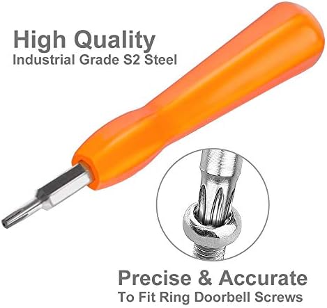 Cemobile Screwdriver for Ring Doorbell, Macbooks, Torx T6 & T15 Bit Screwdriver for Ring Video Doorbell 1 & Ring Doorbell 2, 3, 3 Plus & Ring Doorbell Pro & Elite Battery Change, Charge & Replacement