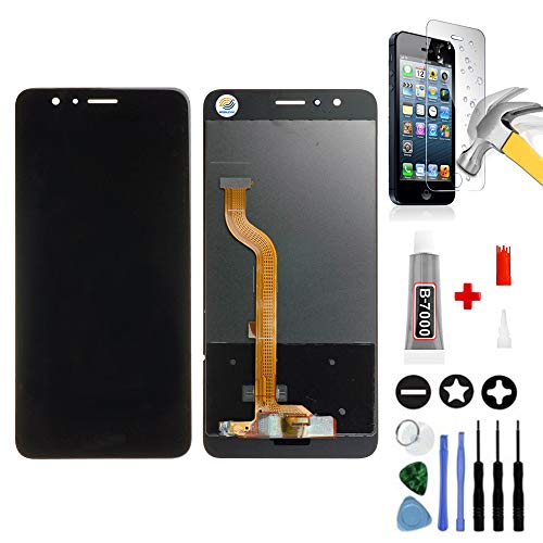 Mobilevie Pantalla Táctil + Pantalla LCD Original Montaje de Préstamo para Huawei Honor 8 Negro + Herramientas Cover