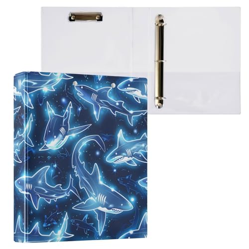 Classeur à 3 anneaux requins fluo grand graffiti fournitures scolaires capacité 200 feuilles