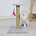ＫＬＫＣＭＳ Cat Scratching Post Scratcher Kitty Scratch Pole Interactive Toy Kitten Cat Post Durable Cat Gift for Small Cats Indoor Kittens Supplies, Post Only 39cm