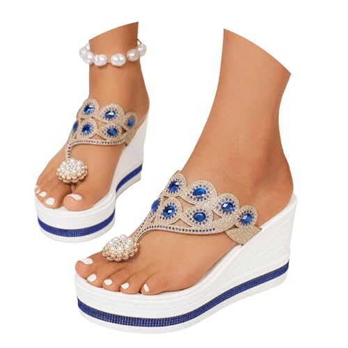 Sandales plateforme compensées anti-fatigue chaussures d'été femme