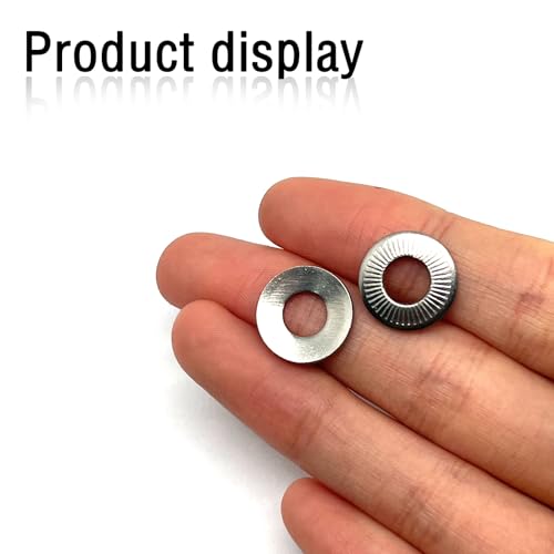 50 pcs m6 304 stainless steel conical knurled spring washerspring disc washerconical knurled spring washersprevent loose fasteners