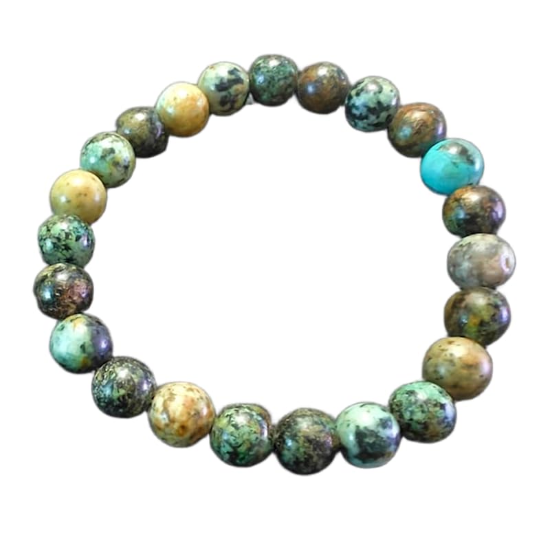 Bracelet turquoise africaine 8 mm : bien-être et équilibre des énergies au quotidien
