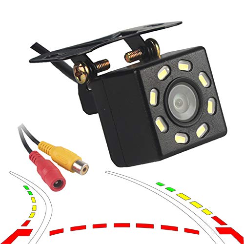 Universal HD 8 LED 170 Grados Vista Trasera del Coche Cámara de Seguridad Copia de Seguridad Inteligente Cámara de Marcha atrás Pistas dinámicas Línea de guía de estacionamiento