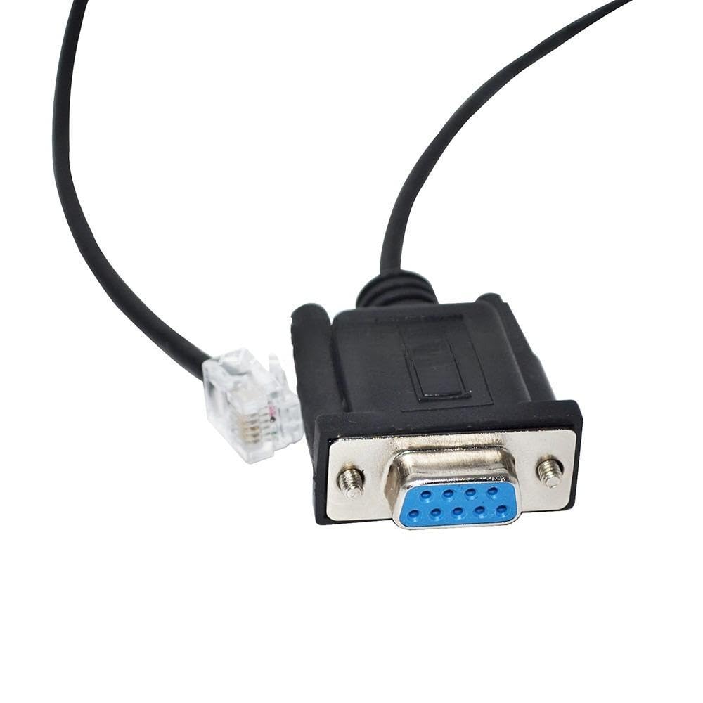RIKYJIC DB9 RS232 Female to RJ11 RJ12 6P4C Male Adapter for LEADSHINE DM556 Stepper Driver Servo Debugger Console Cable(1.8 Meters)