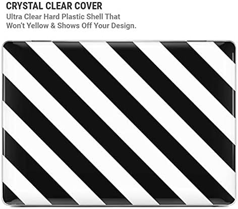 Skinit Case + Skin Compatible with MacBook Pro 15in (2016-19) Originally Designed Black and White Geometric Stripes Design