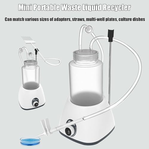 Botella de residuos de pipeta de laboratorio de 1 litro con cabezal de aspiración de 8 canales y velocidad ajustable para un reciclaje eficiente de líquidos