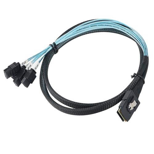 Cable Mini SAS a SATA 36 pines SFF-8087 a 4x SATA 7 pines miniatura 5