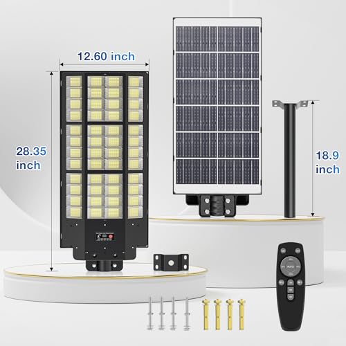 OKPRO 15000W Solar Street Lights, Solar Lights Outdoor IP66 Waterproof by OKPRO - Used condition - Image 8