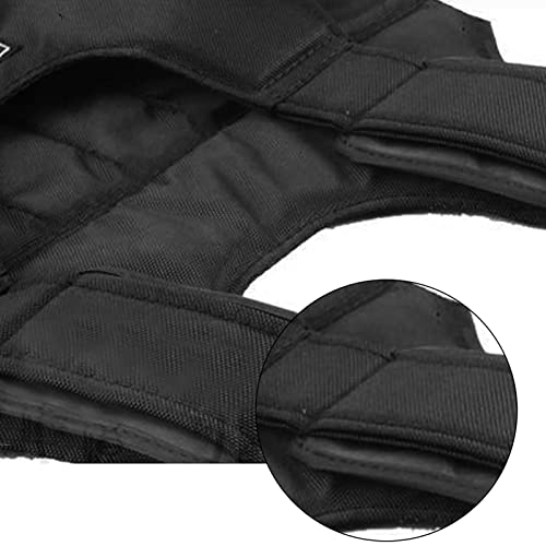 Gilet Lesté Réglable 50 kg, Vide Sans Plaque d'Acier, Avec Poids Amovibles, en Tissu Oxford, 12 Sacs pour Entraînement, Fitness, Boxe