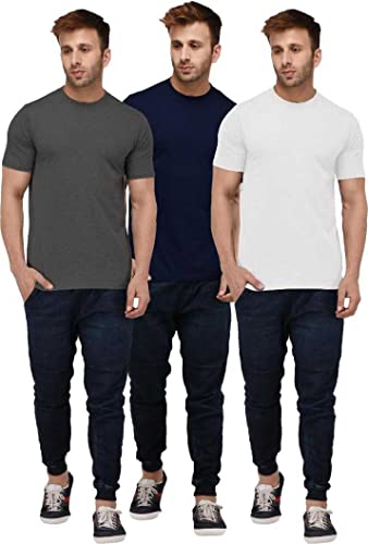 Image of INKKR Men Round Neck Tshirt for Men Pack of 3 Combo