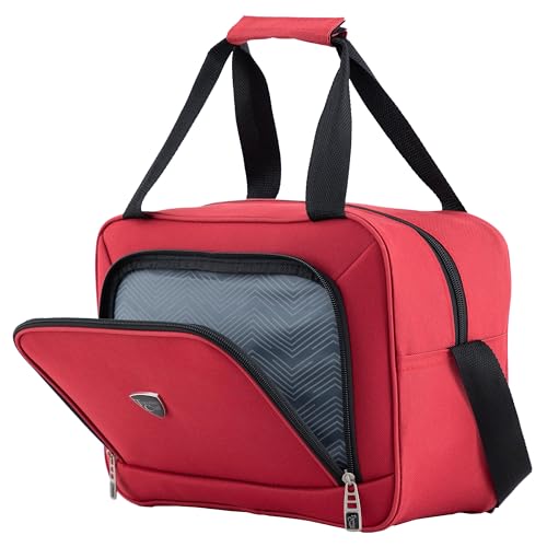 Travelers Club Chicago Hardside Expandable Spinner Luggage, Red, 3 Piece Set