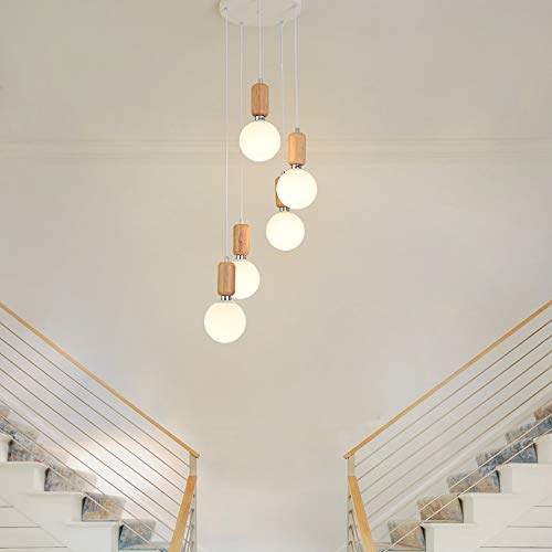 Chandelier salon créatif en verre pour illuminer les hauts plafonds