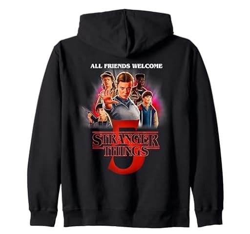 Stranger Things Season Five Poster Sudadera con Capucha | Ya disponible en tu tienda friki favorita! En mundofriki.es!