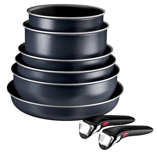 Tefal Ingenio Enjoy L7239343 8-Piece Saucepan and Pan Set, Removable Handle, Stackable, Space-Saving, Induction Pans with Non-Stick Coating, Easy to Use and Clean Tefal Ingenio Enjoy L7239343 8-Piece Saucepan and Pan Set, Removable Handle, Stackable, Space-Saving, Induction Pans with Non-Stick Coating, Easy to Use and Clean