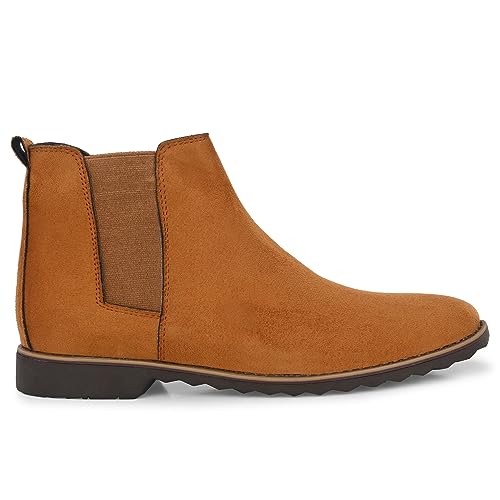 Image of Attitudist Mid Top Round Toe Chelsea Boots For Men
