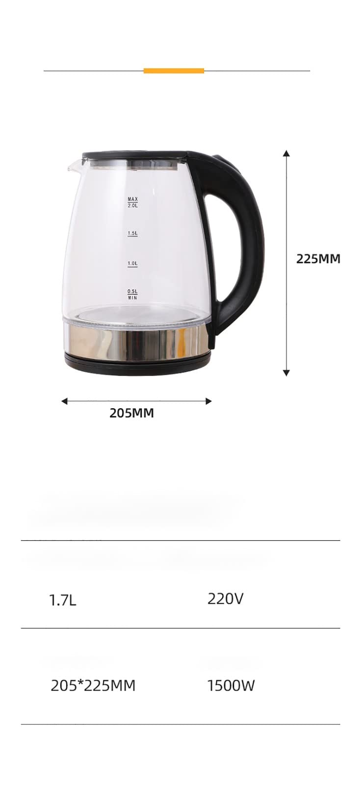 Hervidor Eléctrico De 2 Litros Hervidor Eléctrico Inteligente Para Preparar Té Y Café Control De Temperatura Caliente Función De Hervido En Seco A,A