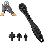 Generisch 4-teiliges Eisen-Bohrschlüssel-Set, 2-in-1-Bohrfutter-Ratschenschlüssel, Ratschengriff-Arbeitsersparnisschlüssel, professionelle Master-Bohrfutterschlüssel (1 PCS)