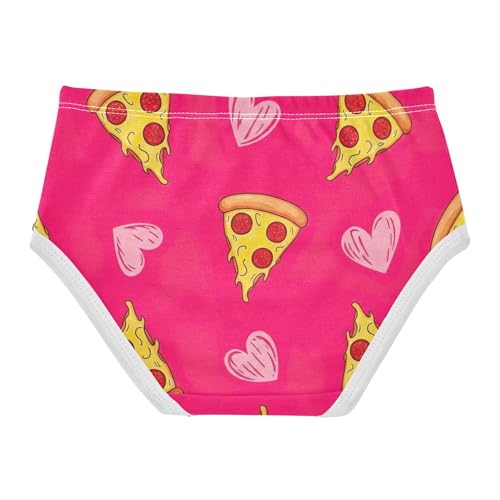 Girls Underwear Toddler 2t Cotton Panties Little Girl Florals Briefs Kids Undies Cartoon Pizza Slices Hearts Pink2