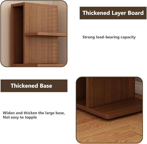 Estantería esquinera de madera de 6 niveles estante para libros 4