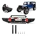 RC Front Bumper, Anti Collision Metal 1:10 Scale Remote Control Crawler Car Front Bumper with Spolights RC Car Upgrade Spare Parts Fit for Axial SCX10 90046 1/10 Toy