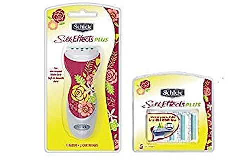 Schick Silk Effects Plus Razor With Refills (Total of 7 Cartridges!)