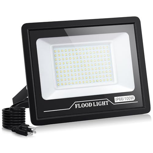 Valytime LED Flood Light Outdoor, Flood Lights 100W,10000LM