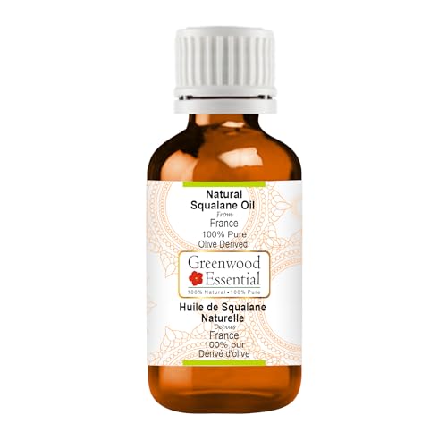 Image of Greenwood Essential Natural Squalane Oil (derived from Olives) | Infused | Pure | Non-Sticky | Lightweight | For Skin & Hair | Natural | For Men & Women | All Skin Types | 50ml