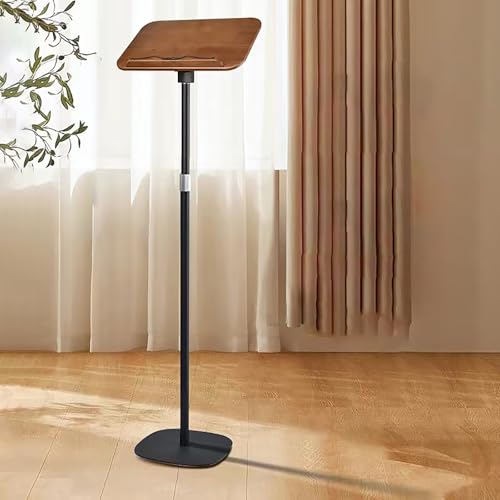Soporte de lectura de pie ajustable en altura y atril de podio con ángulo para oficina, escuela, iglesia, presentaciones, diseño portátil de 170 cm