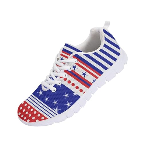 Image of GIFTPUZZ Mens Lace Up Athletic Trainers Running Sneakers Wedge Breathable Gym Lightweight Sports Tennis Shoes