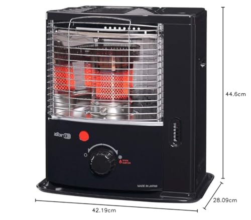 ZIBRO RS-220, Tragbarer mechanischer Heizstrahler, japanische Spitzenqualität, heizt bis zu 35 Quadratmeter, keine Installation erforderlich, Leistung 2200 W