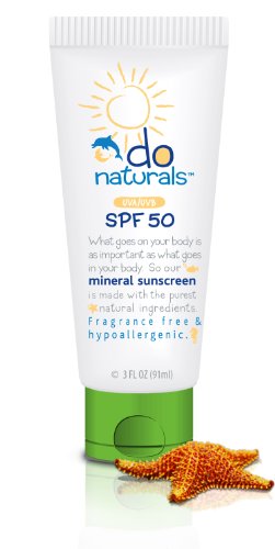 DO Naturals SPF 50 Sunscreen, 3 oz (Fragrance Free)