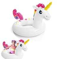 MORAINJAY Unicorn Swimming Ring for Kids 3-6,58CM/22.8\u2033 Inflatable Pool Float for Swimming Pool,Summer Water Toys for Swimming Pool,Durable Rubber Ring for Summer Beach Pool Water Party