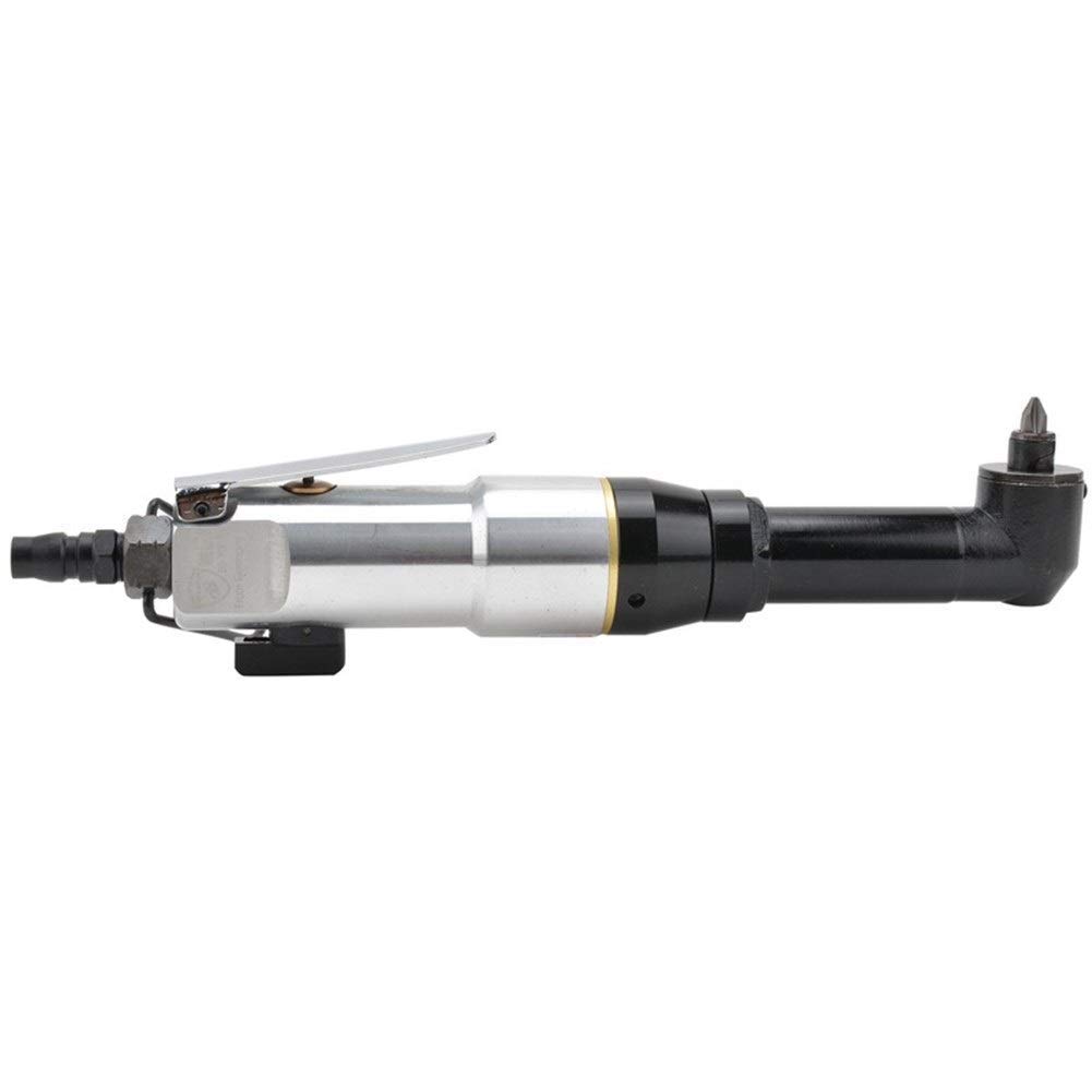 JF-XUAN Portable Practica Pneumatic Extended Elbow Wind Batch, Right Angle Pneumatic Screwdriver 90° Pneumatic Screwdriver Hand Tools Industrial Pneumatic Riveted Nut