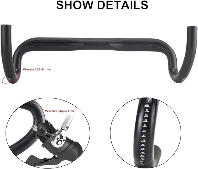 Amazon | RXL SL 自転車 ハンドル ドロップハンドル400mm カーボン