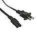 10 Ft Black 2-Prong Figure-8 18 AWG NEMA 1-15P to IEC C7 Power Cord