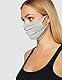 Oscar Apparels Wiederverwendbare Stoffmaske, 100% BCI Baumwolle mit elastischer Schlaufe, Grau, Erwachsene (5er Pack)